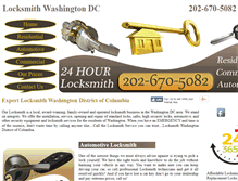 Tablet Screenshot of locksmithwashington--dc.com
